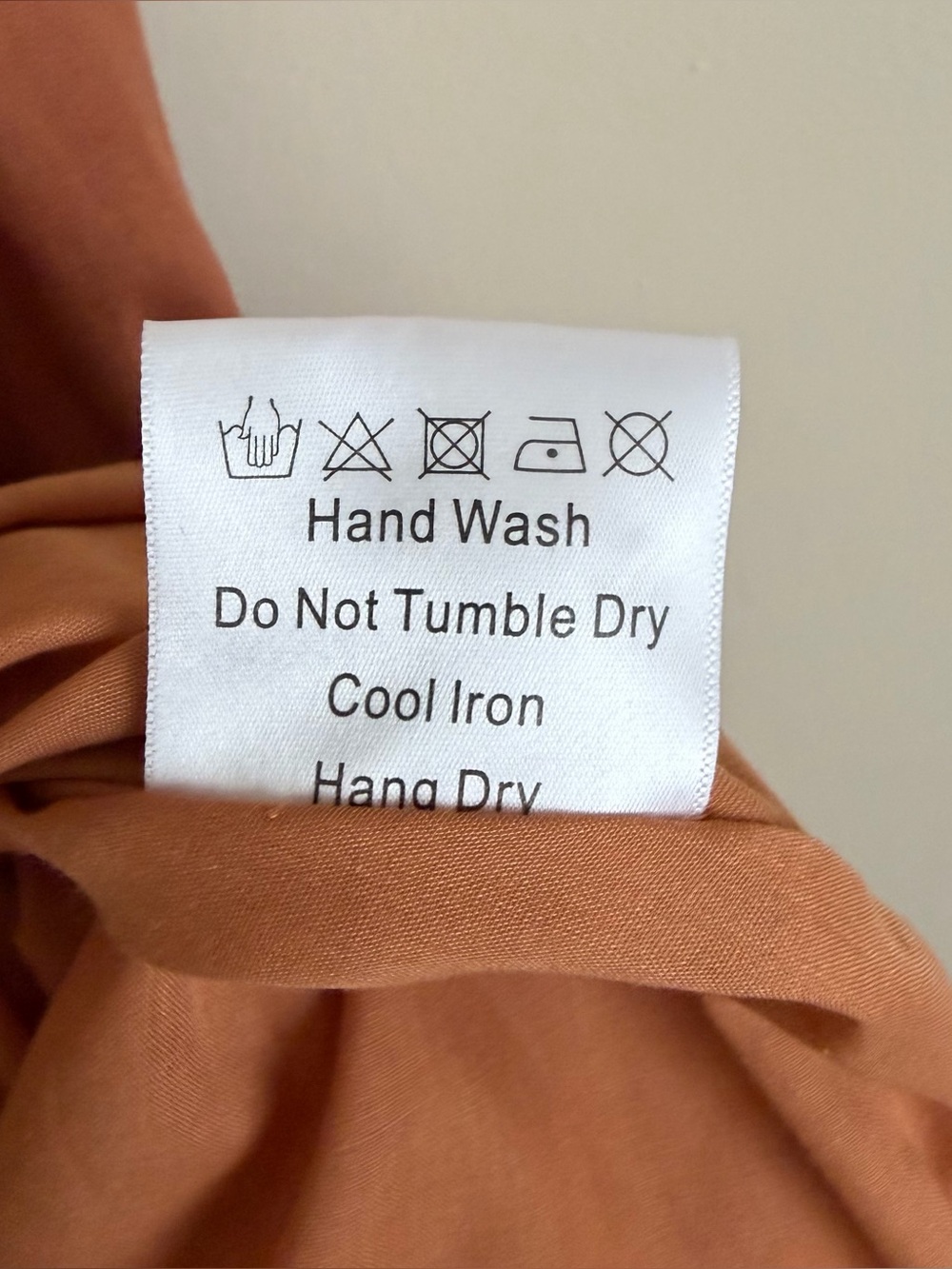 Rust/ burnt orange flax blend a-line dress - Picture 5 of 6